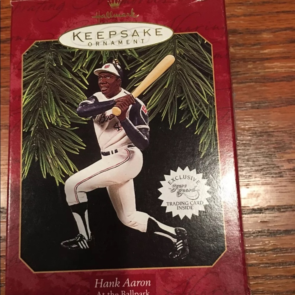 MLB Hank Aaron Ornament Keepsake- Hallmark 1997 Collectors’ Series-NEW
